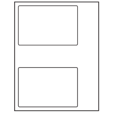 6 inch x 4 inch White Vinyl Drum Rectangular Sheet Labels