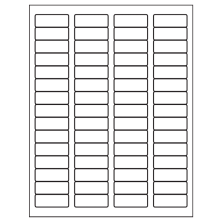 1.75 inch x 0.666 inch White Rectangular Sheet Labels