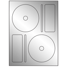 4.656 inch x 4.656 inch Silver Foil Sheet Labels