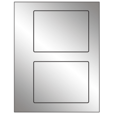 5.5 inch x 4.125 inch Silver Foil Rectangular Sheet Labels