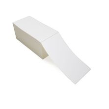 4 inch x 8 inch White - Thermal Transfer Labels - Fanfold