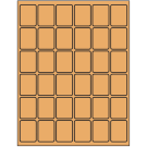 1.25" x 1.625"  Sheet Label