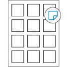 2" x 2"  Sheet Label