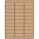 2.625" x 1"  Sheet Label