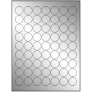 1" x 1"  Sheet Label