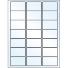 2.5" x 1.5"  Sheet Label