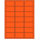 2.5" x 1.5"  Sheet Label