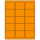 2.625" x 2"  Sheet Label