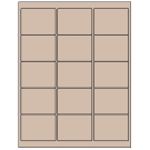 2.625" x 2"  Sheet Label