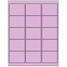 2.625" x 2"  Sheet Label