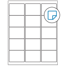 2.625" x 2"  Sheet Label