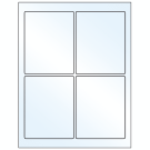 3.75" x 4.75"  Sheet Label