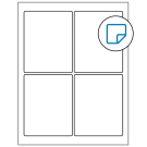 3.75" x 4.75"  Sheet Label