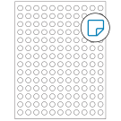 0.5" x 0.5"  Sheet Label