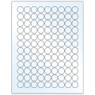 0.75" x 0.75"  Sheet Label