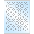 0.75" x 0.75"  Sheet Label