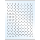 0.75" x 0.75"  Sheet Label
