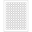 0.75" x 0.75"  Sheet Label