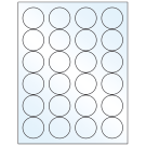 1.666" x 1.666"  Sheet Label