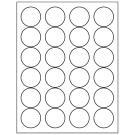 1.666" x 1.666"  Sheet Label