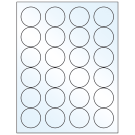 1.666" x 1.666"  Sheet Label