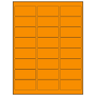 2.625" x 1.25"  Sheet Label