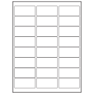 2.625" x 1.25"  Sheet Label