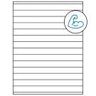 8.5" x 0.75"  Sheet Label