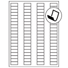 1.125" x 0.5"  Sheet Label