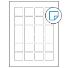 1.5" x 1.5"  Sheet Label