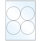 3.9375" x 3.9375"  Sheet Label