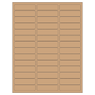 2.625" x 0.75"  Sheet Label