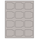 2.38" x 2"  Sheet Label