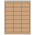 2.66" x 1.375"  Sheet Label