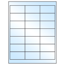 2.66" x 1.375"  Sheet Label