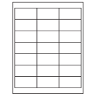 2.66" x 1.375"  Sheet Label