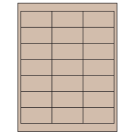 2.66" x 1.375"  Sheet Label