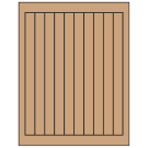 0.75" x 9.4"  Sheet Label