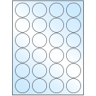 1.625" x 1.625"  Sheet Label