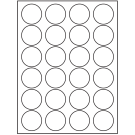 1.625" x 1.625"  Sheet Label