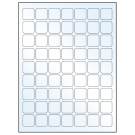 1" x 1"  Sheet Label
