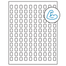 0.42" x 0.58"  Sheet Label