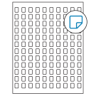 0.42" x 0.58"  Sheet Label