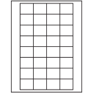 1.59375" x 1.3"  Sheet Label