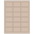 2.5" x 1.5625"  Sheet Label