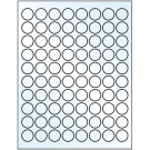 0.875" x 0.875"  Sheet Label