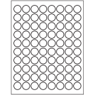 0.875" x 0.875"  Sheet Label