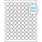 0.875" x 0.875"  Sheet Label