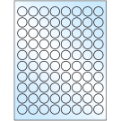 0.875" x 0.875"  Sheet Label