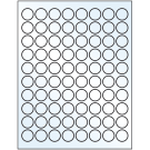 0.875" x 0.875"  Sheet Label